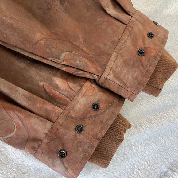 Vintage Zero Restriction Floral Golf Jacket Women M Brown Old Money Made in USA - Picture 6 of 8